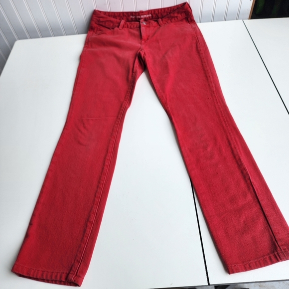 Banana Republic Washed Red Women's Skinny Jeans Red Size 27 Cotton 30×29J3 - Picture 1 of 12